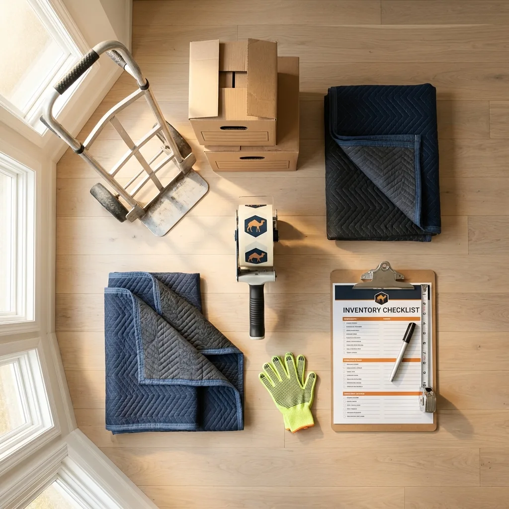 Professional moving supplies and packing materials layout for Estill Springs residential relocations