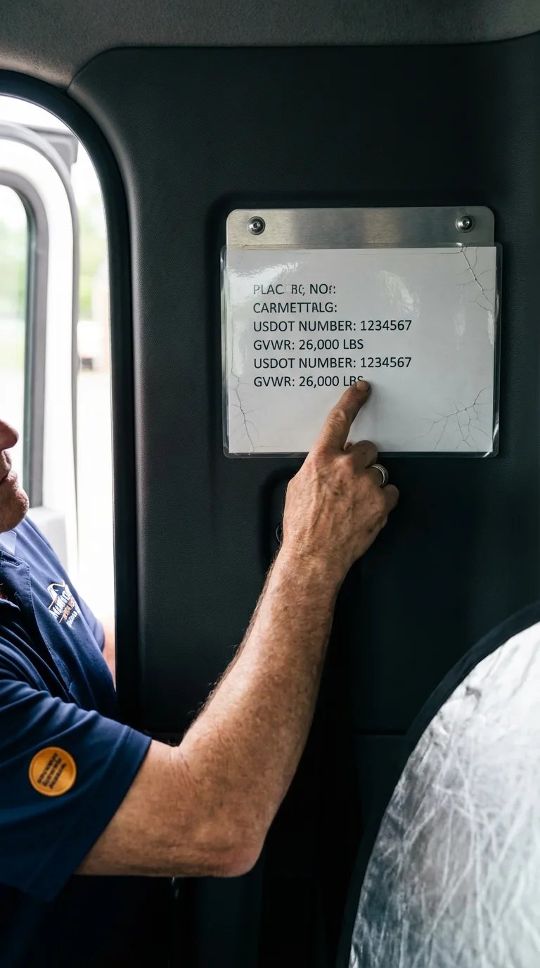 USDOT licensing placard verification in Estill Springs